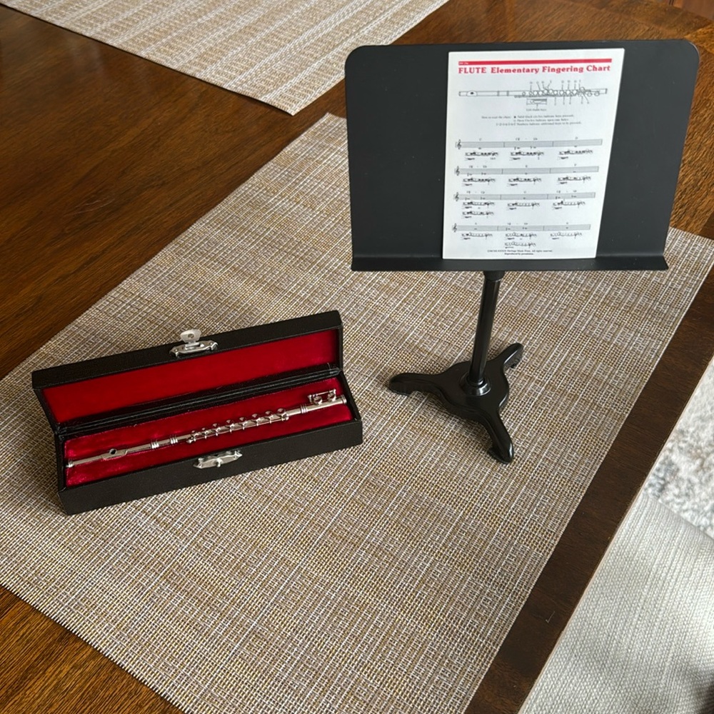 American Girl Flute set and stand